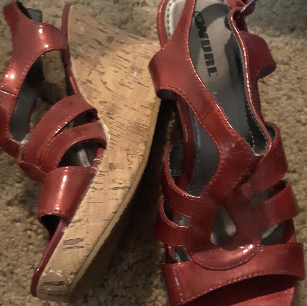 Red Platform heels